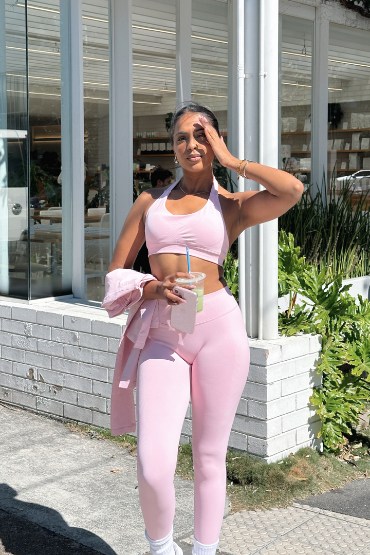 CONTOUR LEGGINGS - BABY PINK