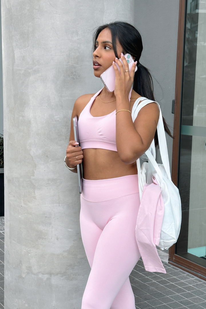 CONTOUR LEGGINGS - BABY PINK