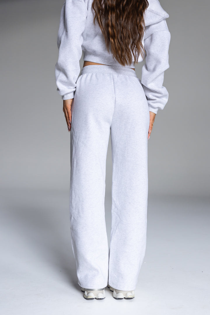 STRAIGHT LEG SWEATPANTS - MARL GREY