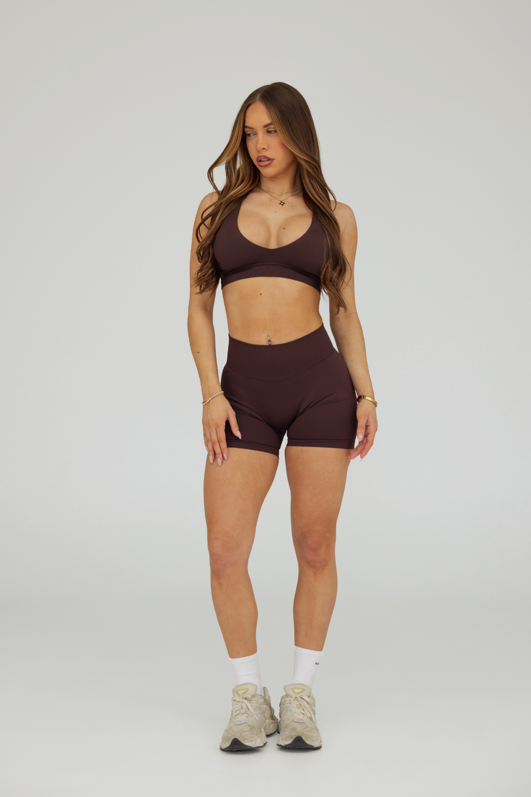 HIGH RISE CONTOUR SHORTS - ESPRESSO