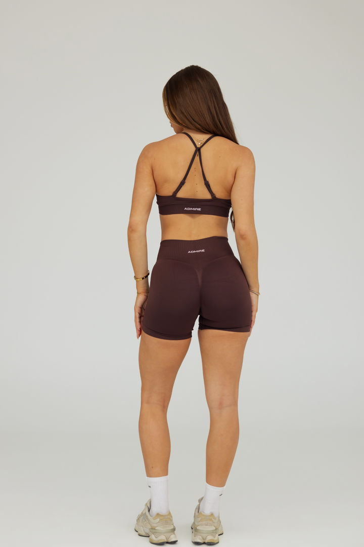 HIGH RISE CONTOUR SHORTS - ESPRESSO