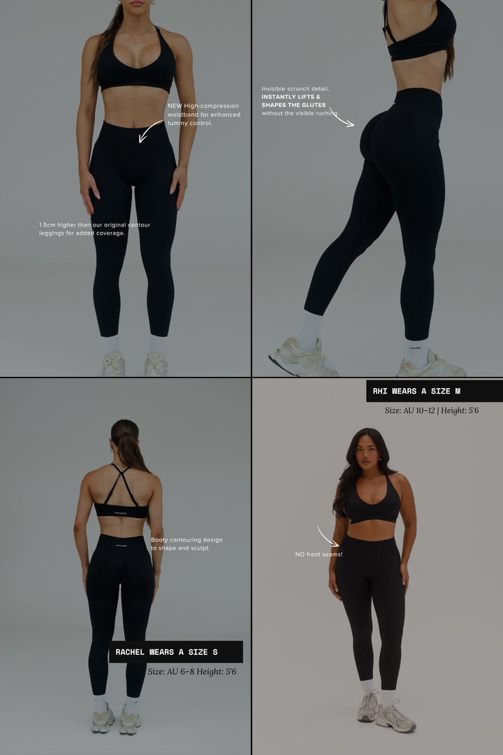 HIGH RISE CONTOUR LEGGINGS - MIDNIGHT