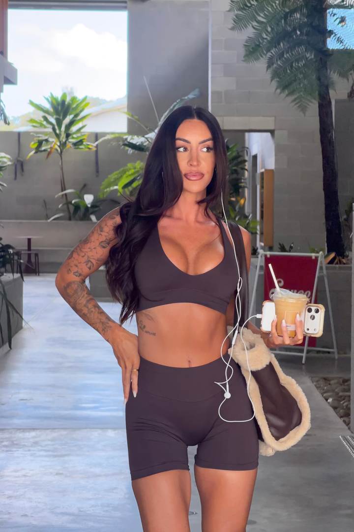 CONTOUR SPORTS BRA - ESPRESSO
