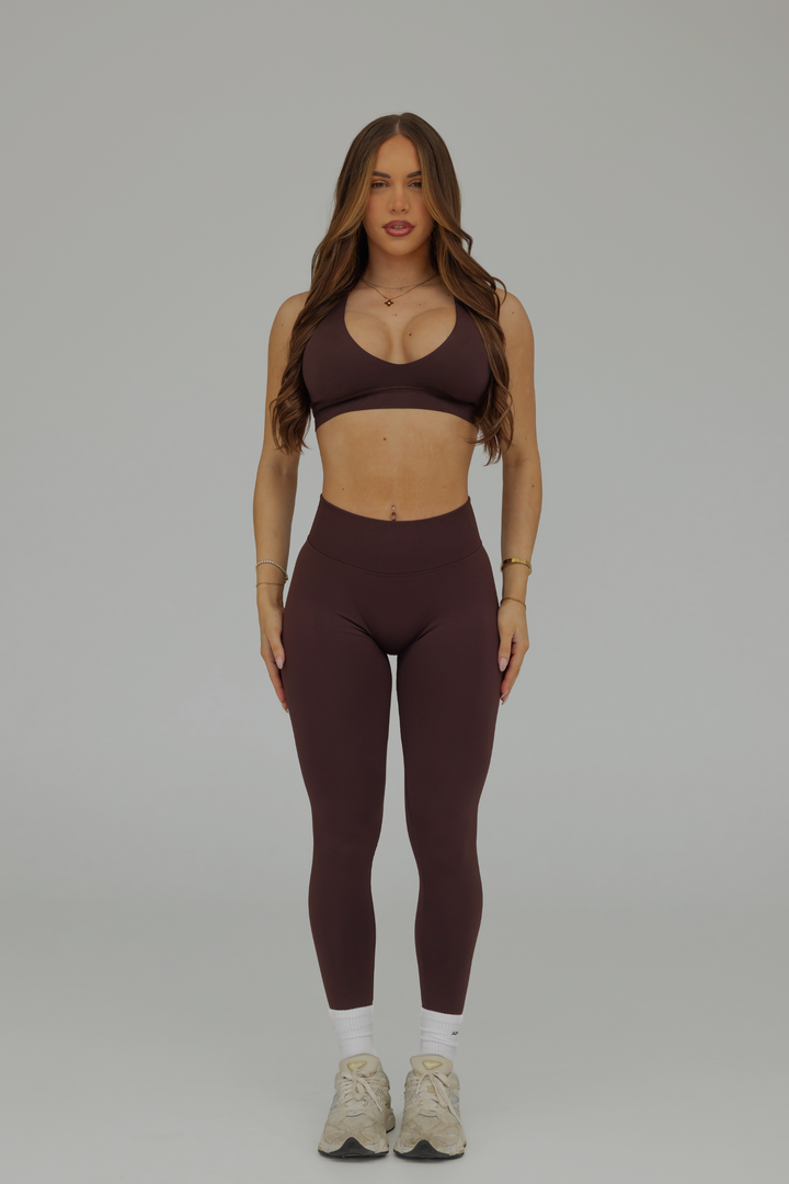 HIGH RISE CONTOUR LEGGINGS - ESPRESSO