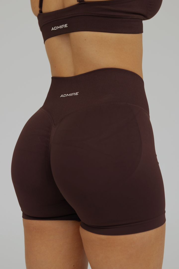 HIGH RISE CONTOUR SHORTS - ESPRESSO