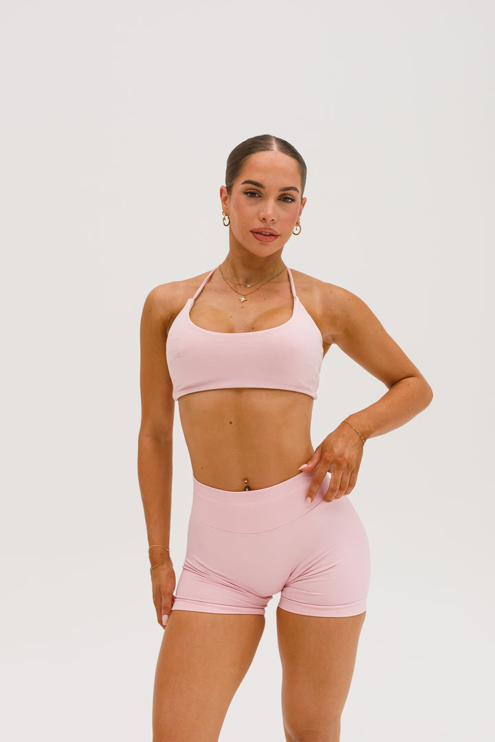CONTOUR TWIST CROP - BABY PINK