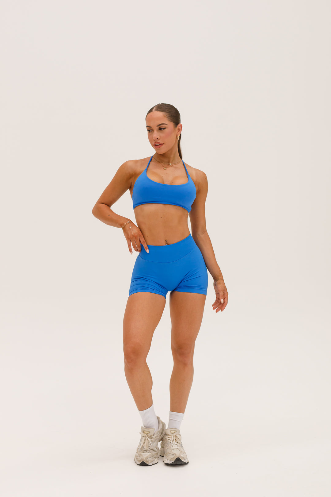 CONTOUR TWIST CROP - ELECTRIC BLUE