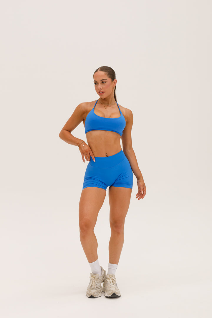 CONTOUR TWIST CROP - ELECTRIC BLUE