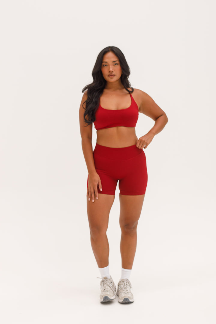 CONTOUR SHORTS - CHERRY RED