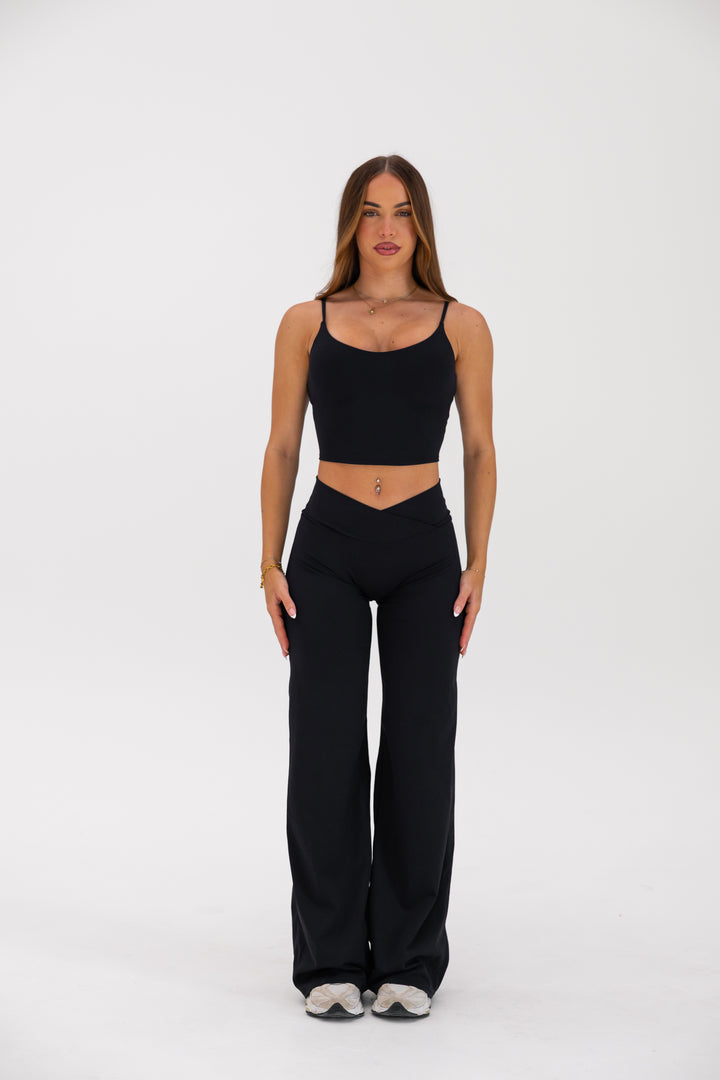 V FRONT STRAIGHT LEG PANTS - MIDNIGHT
