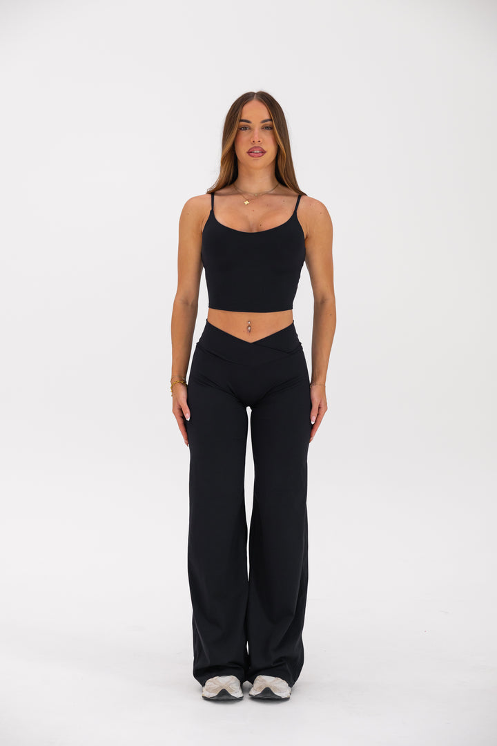 V FRONT STRAIGHT LEG PANTS - MIDNIGHT