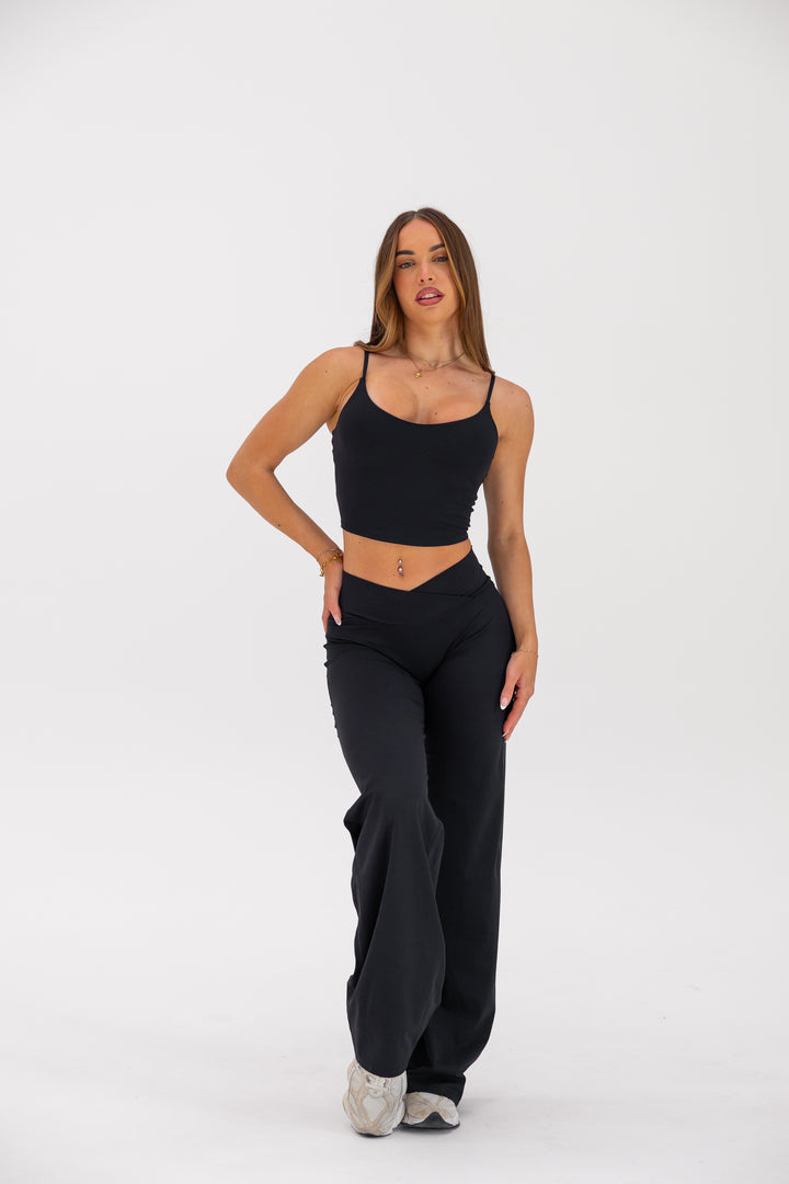 V FRONT STRAIGHT LEG PANTS - MIDNIGHT