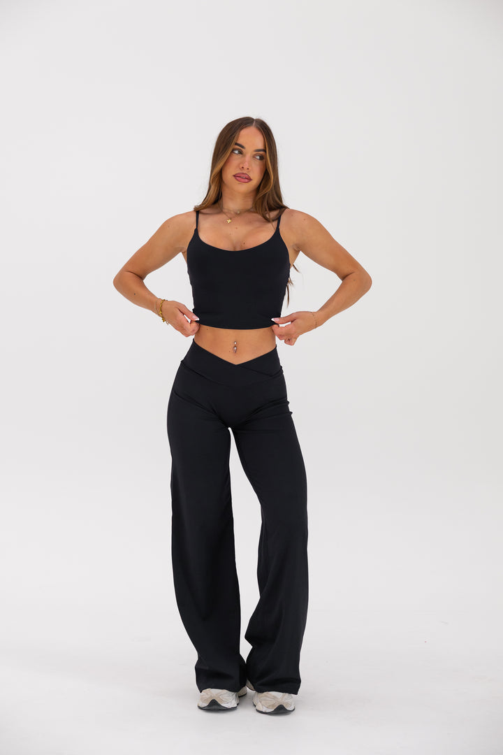 V FRONT STRAIGHT LEG PANTS - MIDNIGHT