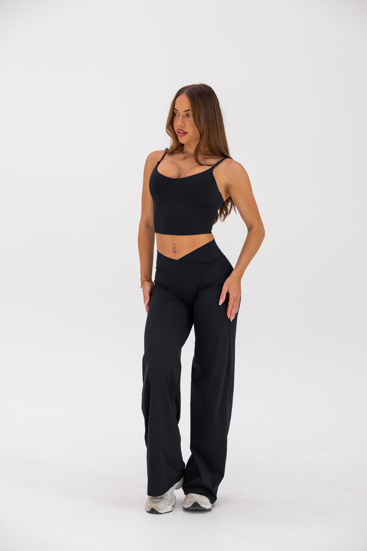 V FRONT STRAIGHT LEG PANTS - MIDNIGHT