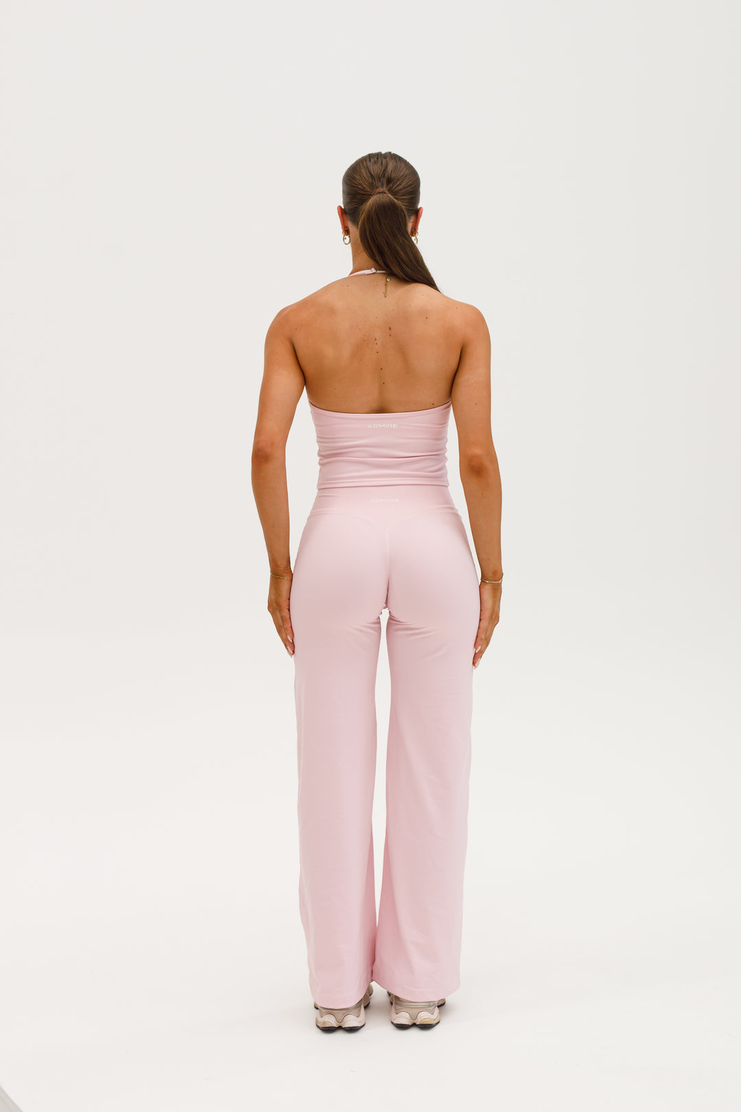 HAILEY HALTER TANK - BLUSH PINK