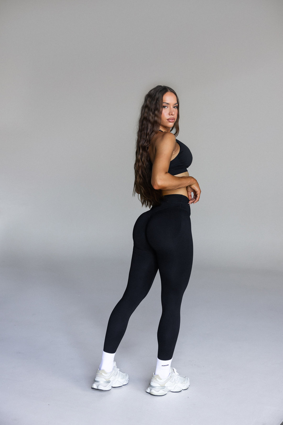 V FRONT CONTOUR LEGGINGS - MIDNIGHT