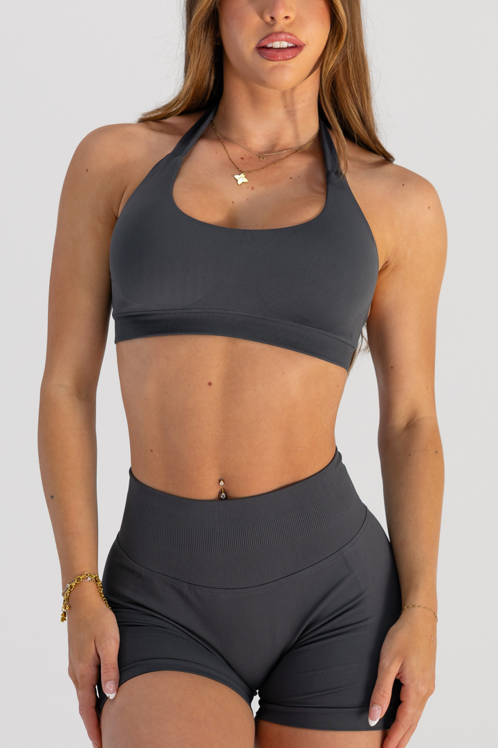 CONTOUR CROP - CHARCOAL GREY